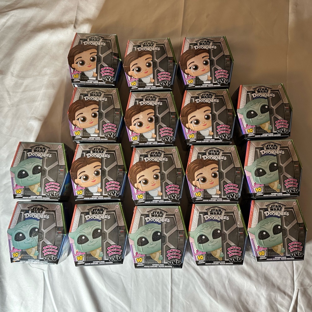 Disney Star Wars Doorables Puffables 10" Plush Mystery Box Lot of 17 -Brand New!